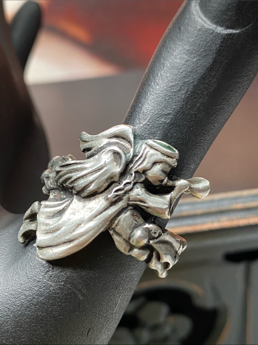 1986 Angel Pewter Seagull Canada Thumb Ring/Napkin Ring size 10.5